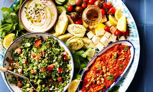 Greek Mezze Rice Plate